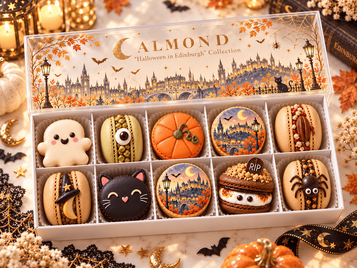 Halloween box 10 macarons